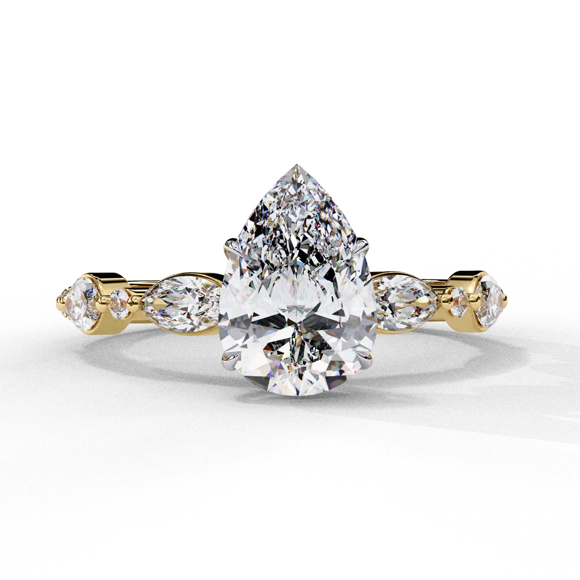 Radiant Brilliance Central Stone Diamond Ring