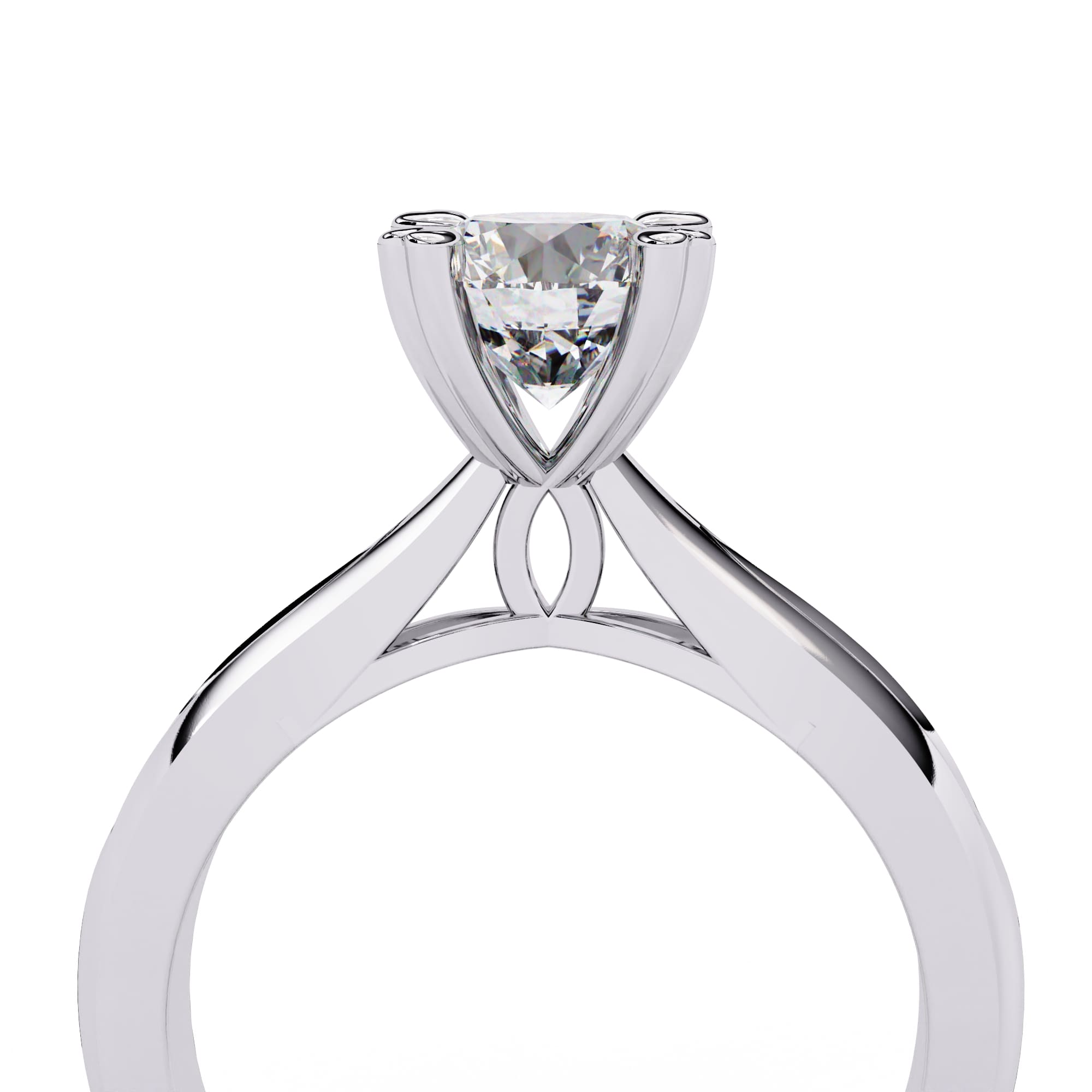 Elegant Solitaire Central Stone Ring