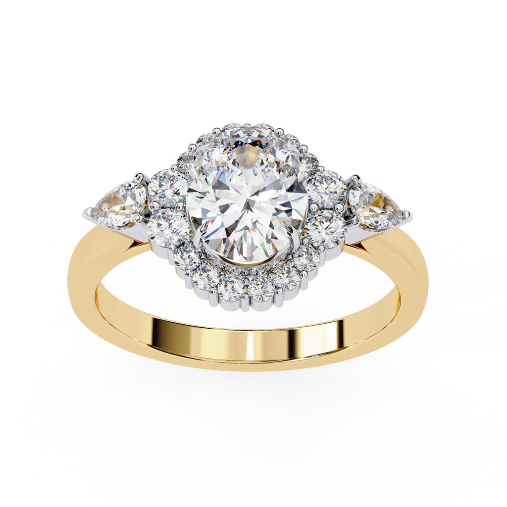 Elegant Diamond Side Stone Brilliance Ring