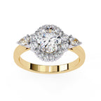 Elegant Diamond Side Stone Brilliance Ring
