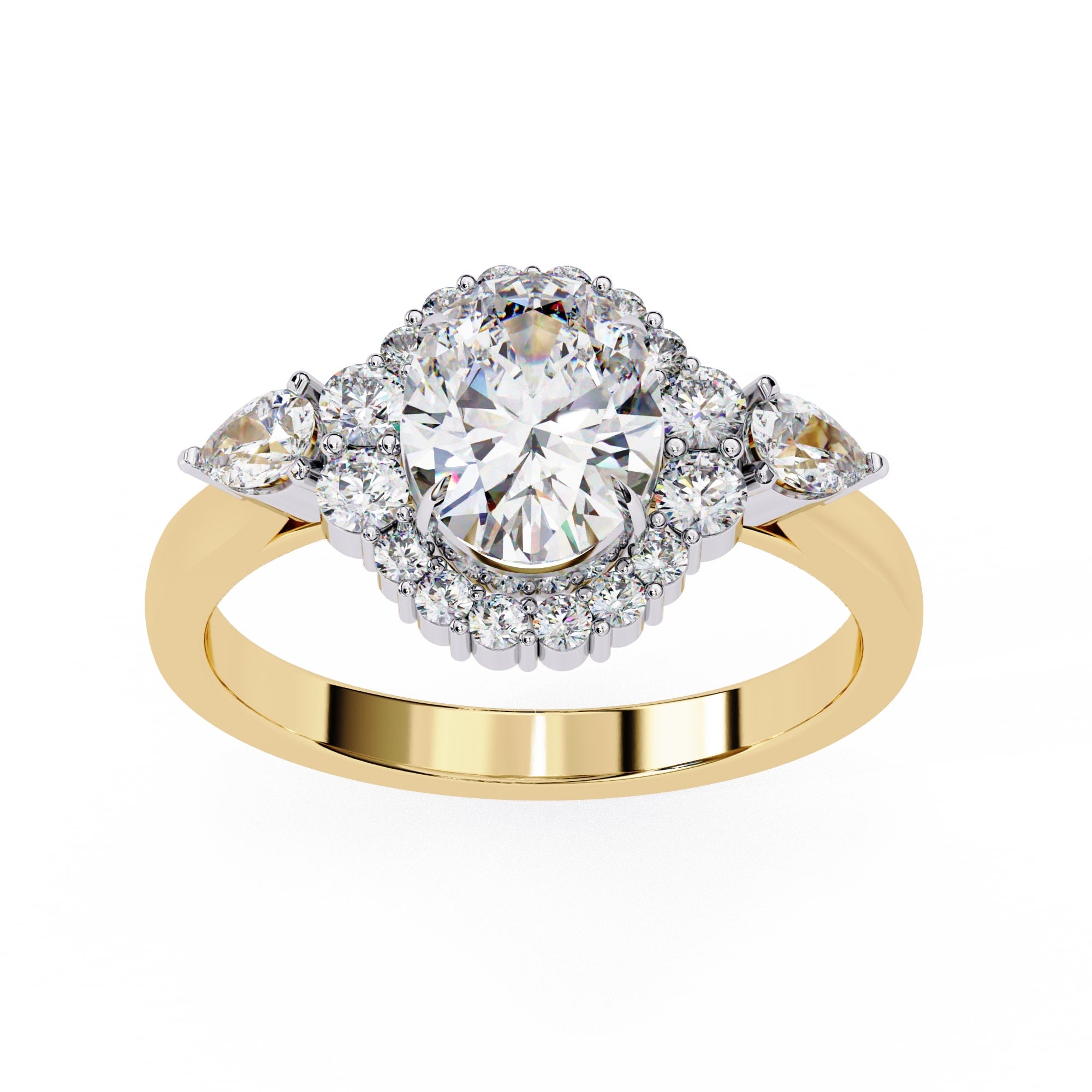Elegant Diamond Side Stone Brilliance Ring
