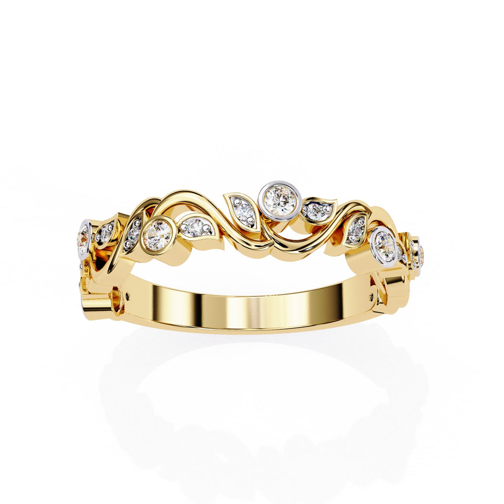 Elegant Diamond Side Stone Brilliance Ring