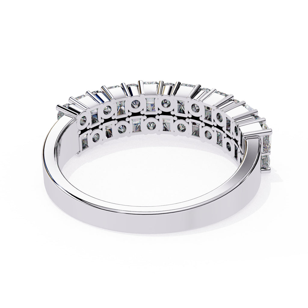 Radiant Diamond Side Stone Eternity Ring