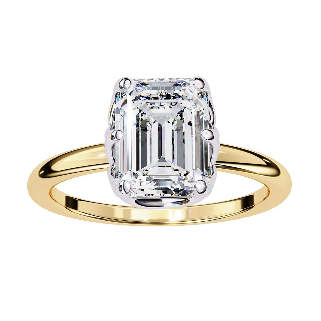 Elegant Radiant Central Stone Ring