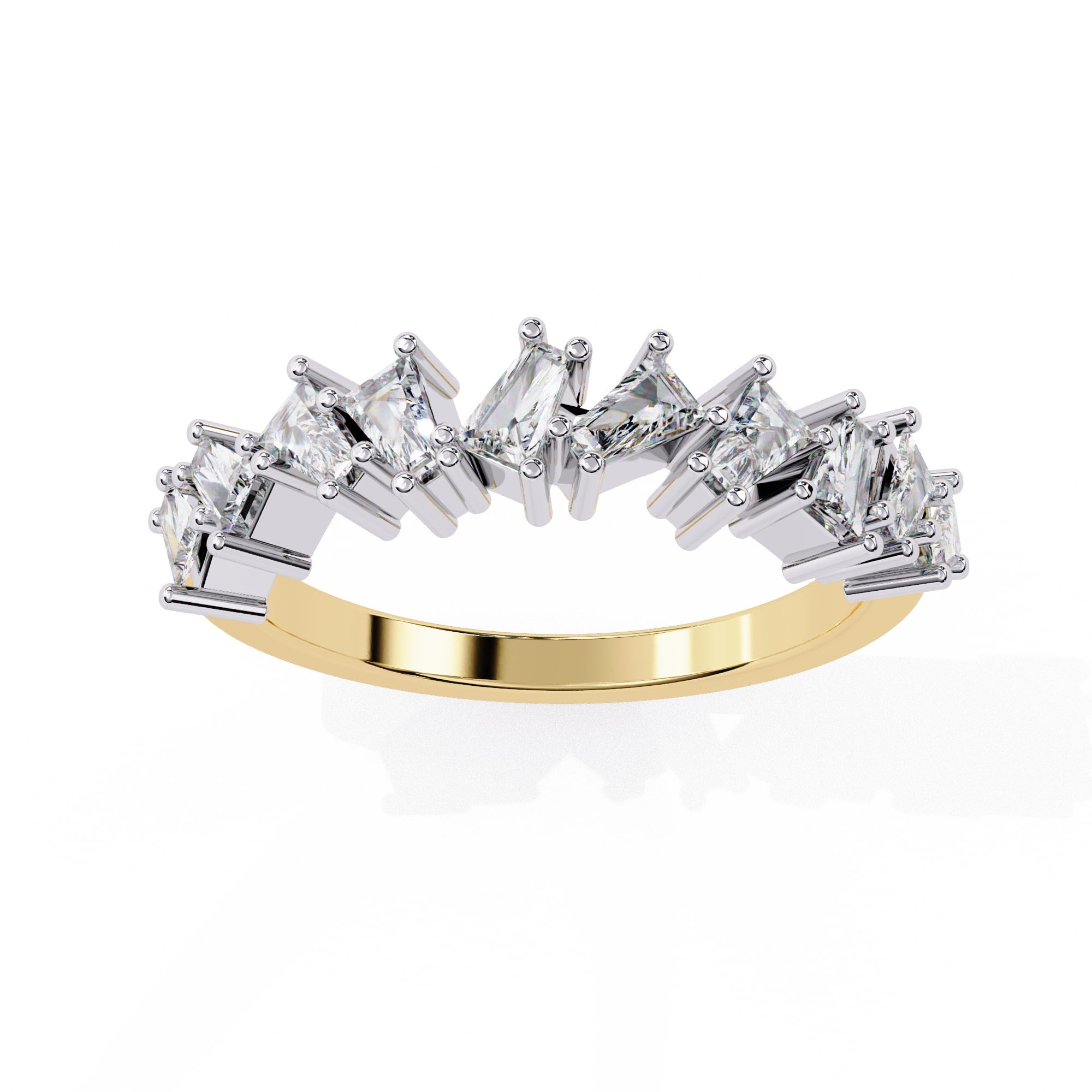 Sparkling Side Stone Diamond Eternity Ring