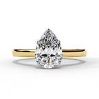 Elegant Solitaire Central Stone Statement Ring