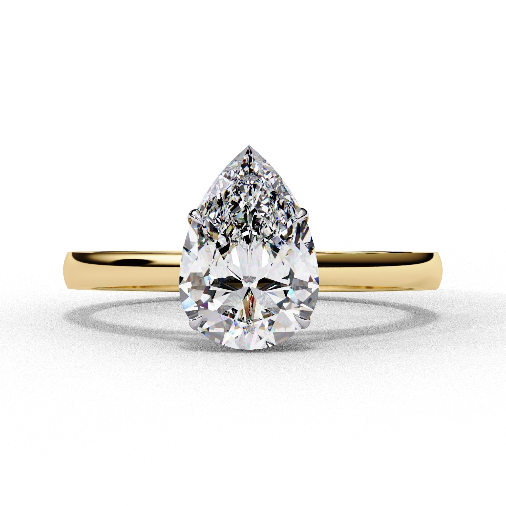 Elegant Solitaire Central Stone Statement Ring