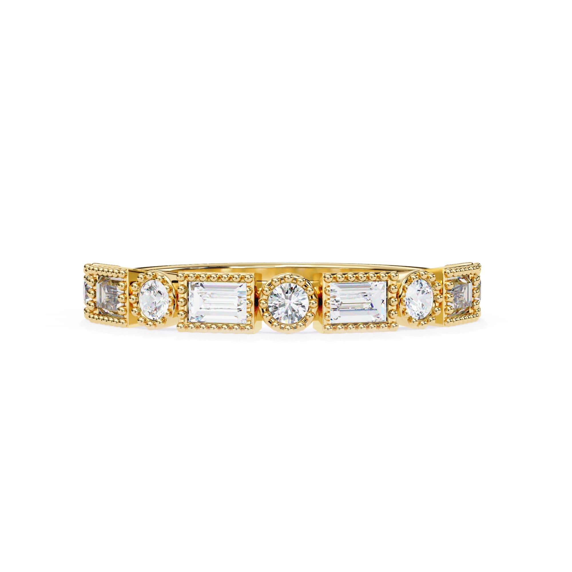Elegant Diamond Side Stone Brilliance Ring