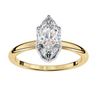 Elegant Central Stone Diamond Ring with Side Accents