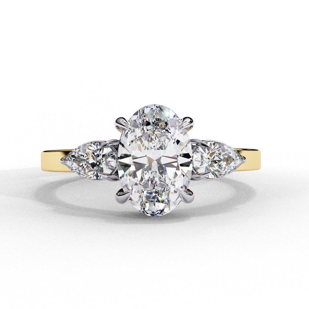 Elegant Multi-Stone Central Brilliance Ring