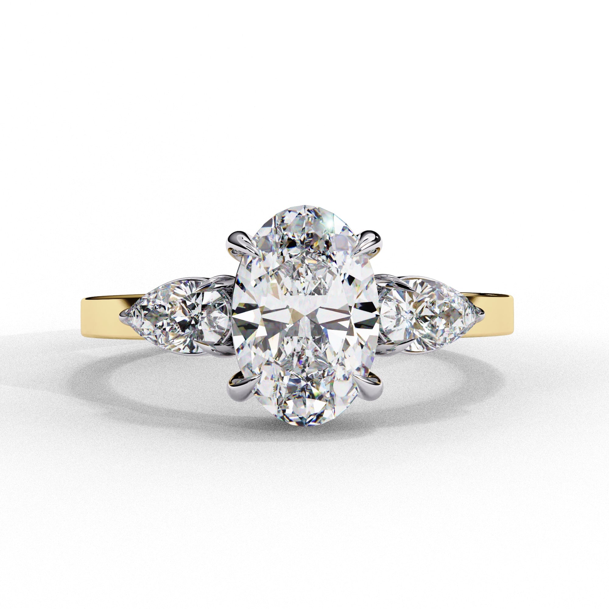 Elegant Multi-Stone Central Brilliance Ring