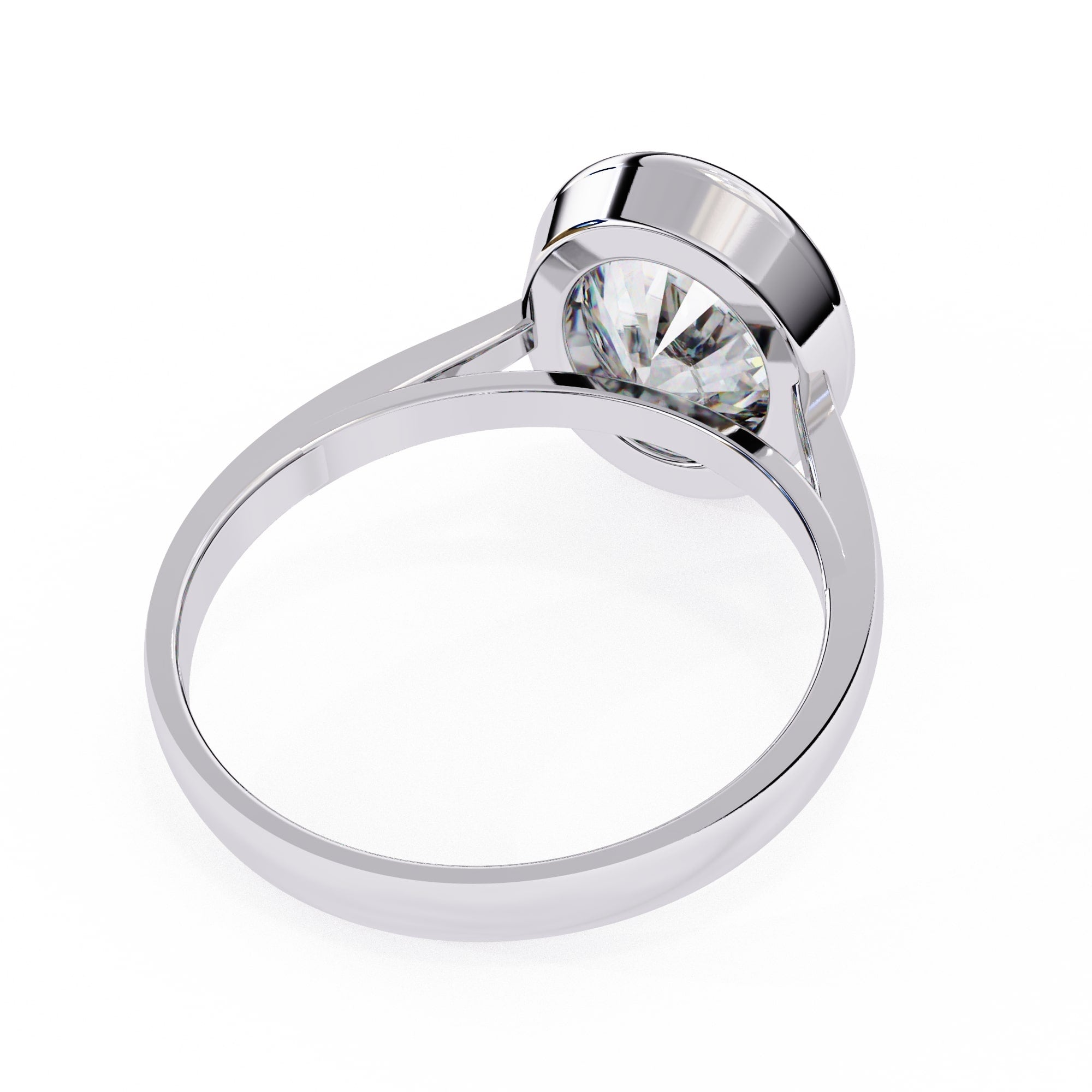 Elegant Solitaire Central Stone Ring