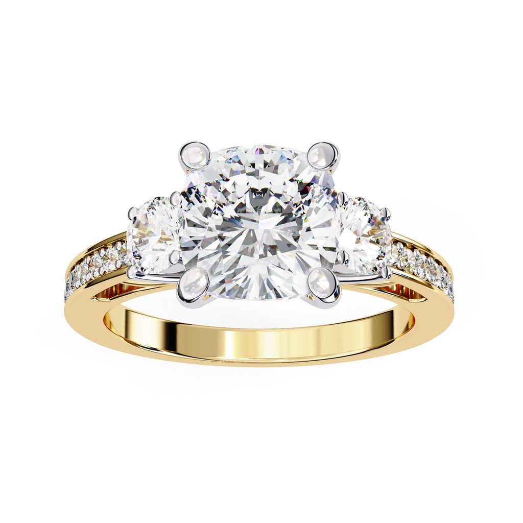 Elegant Diamond Side Stone Brilliance Ring