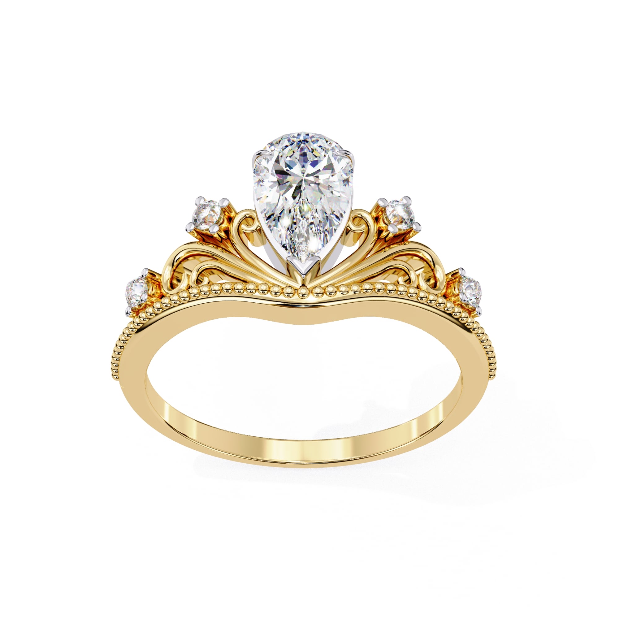 Elegant Radiance Central Stone Diamond Ring