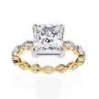 Sparkling Central Stone Diamond Ring with Side Accents