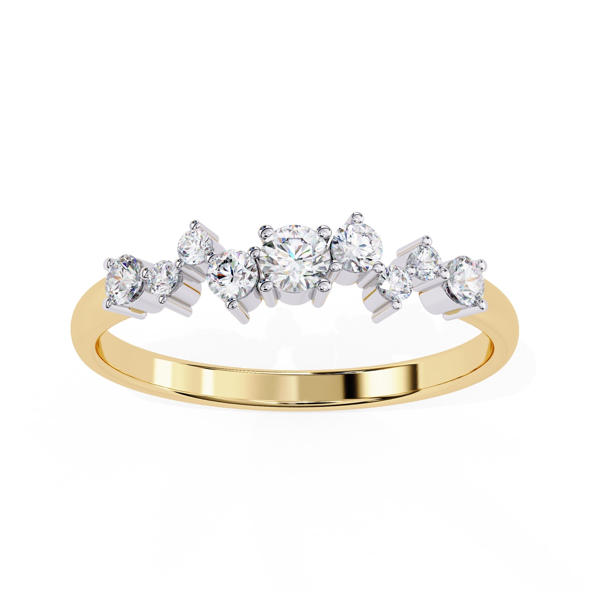 Elegant Diamond Side Stone Brilliance Ring