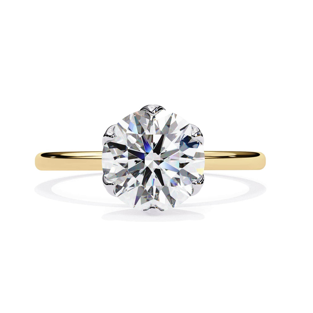 Elegant Central Stone Diamond Ring with Side Accents