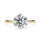 Elegant Central Stone Diamond Ring with Side Accents
