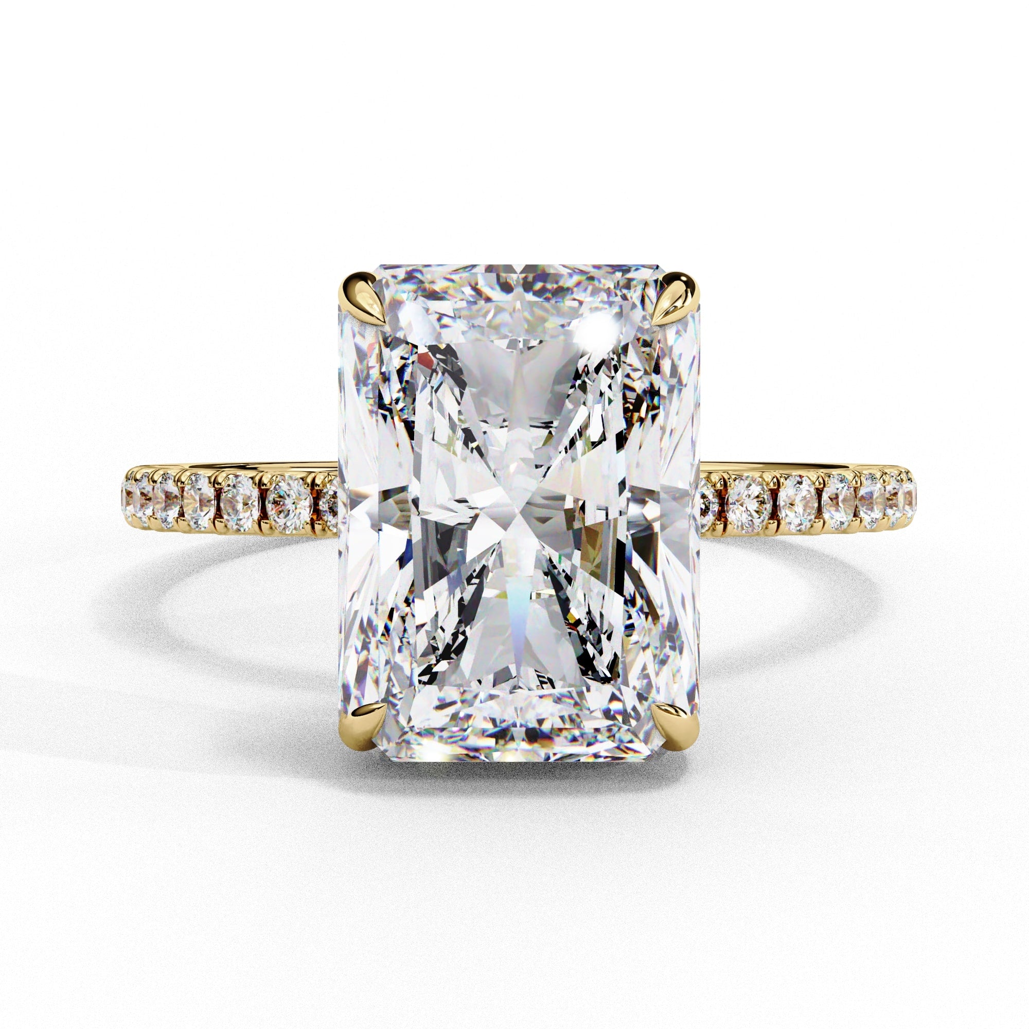 Elegant Diamond Side Stone Brilliance Ring