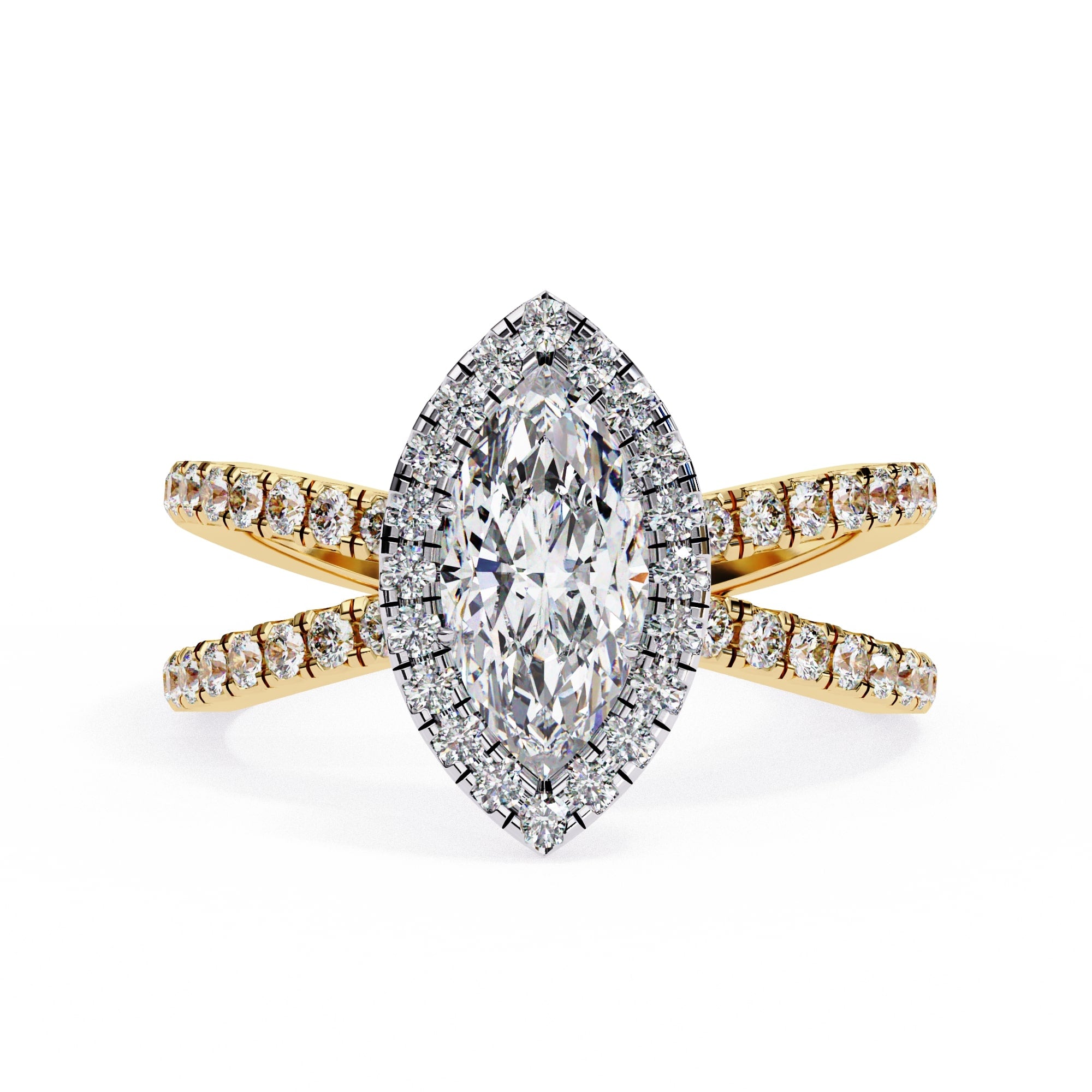 Elegant Diamond Side Stone Brilliance Ring