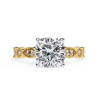 Elegant Diamond Central Stone Ring with Brilliant Side Accents