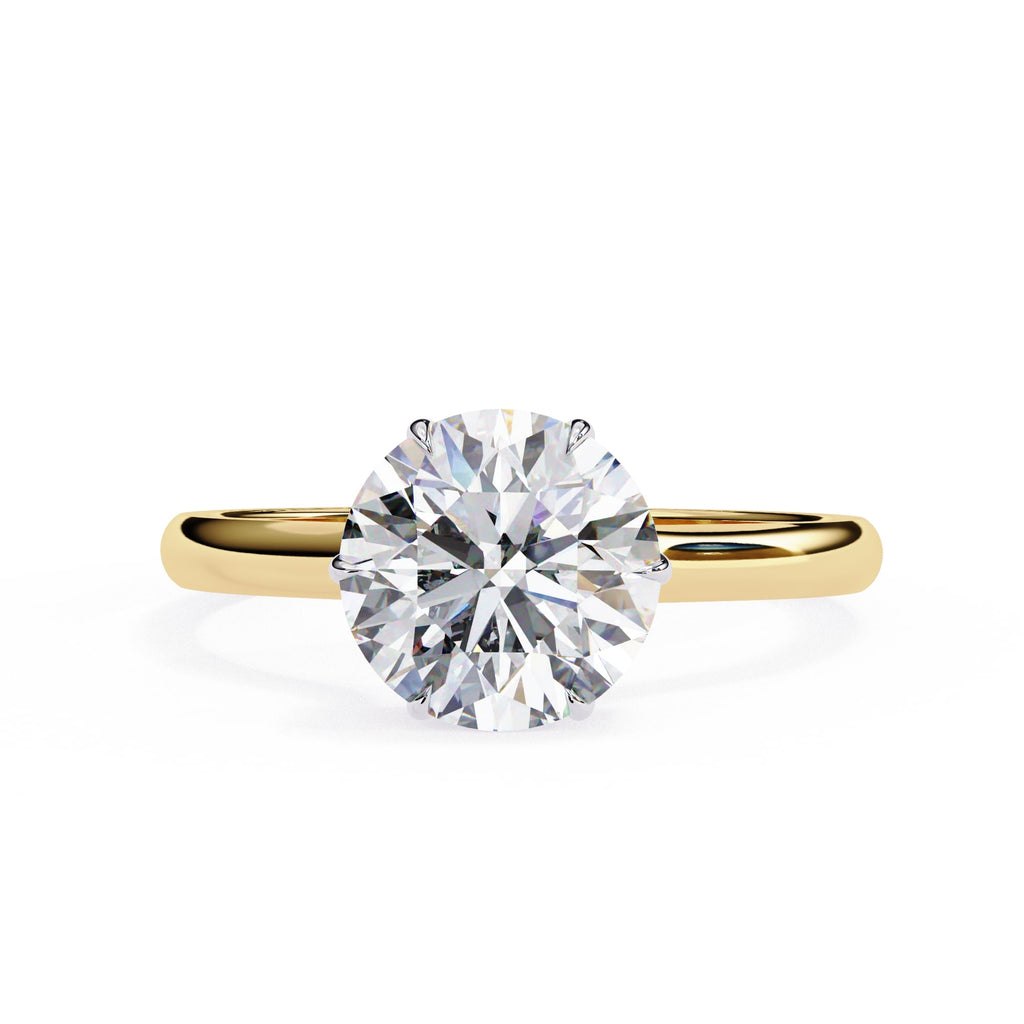 Elegant Central Stone Diamond Ring with Radiant Side Accents