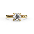 Radiant Central Stone Diamond Ring with Shimmering Side Accents
