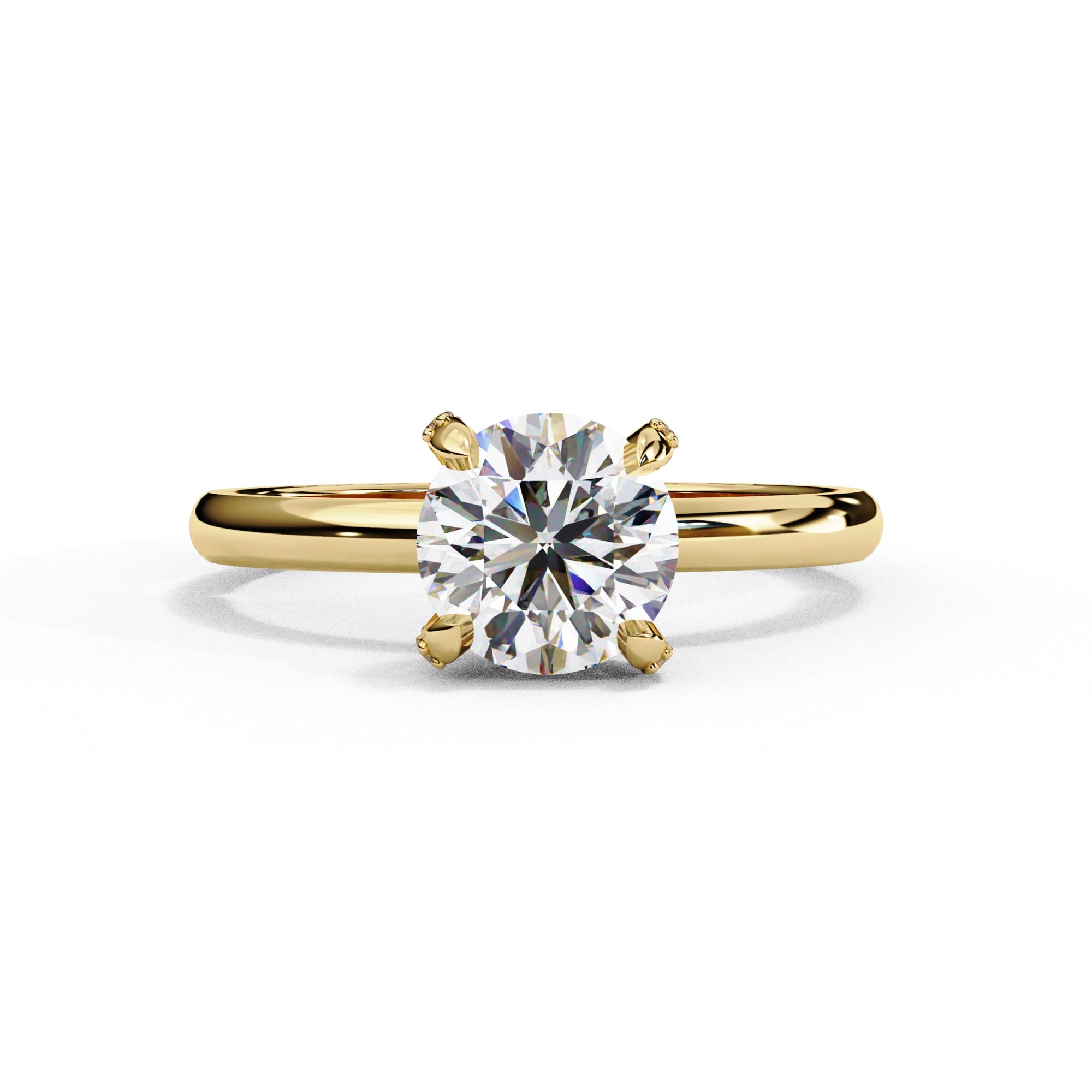 Radiant Central Stone Diamond Ring with Shimmering Side Accents