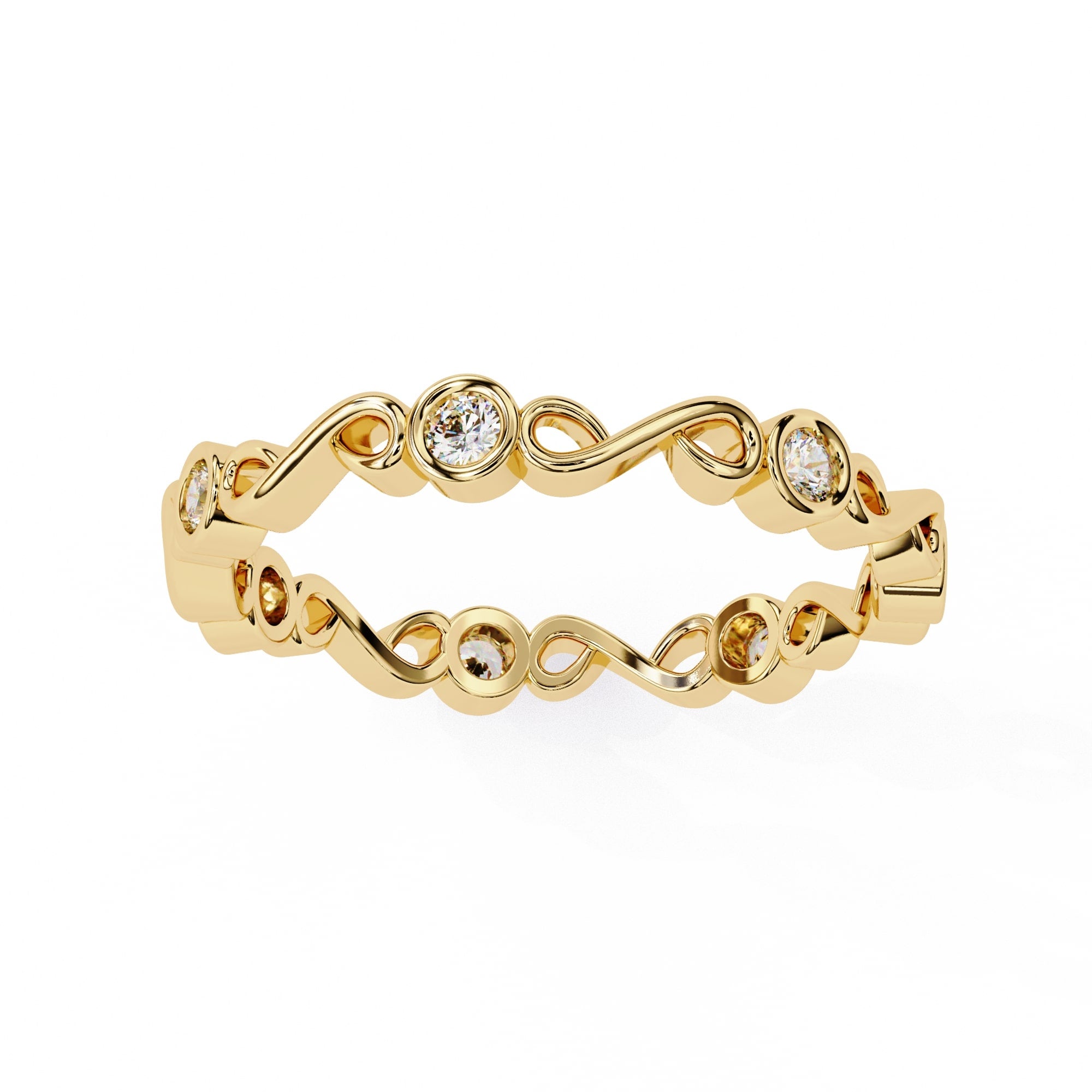 Elegant Diamond Side Stone Brilliance Ring