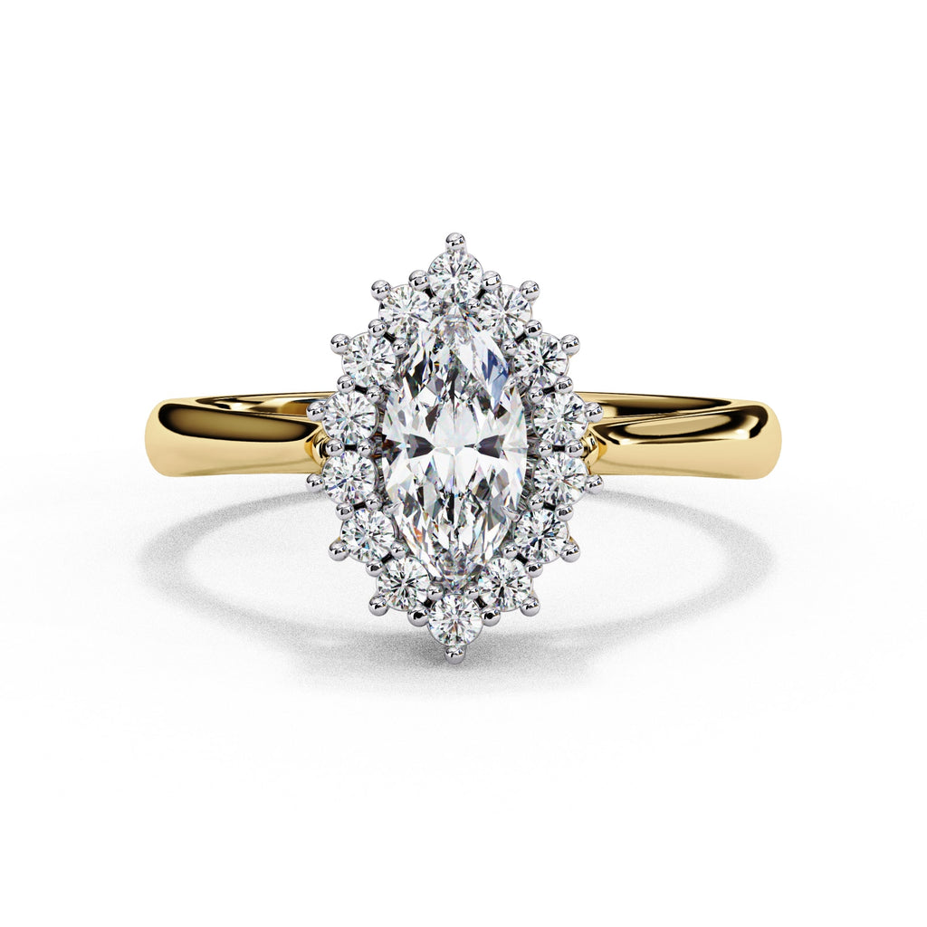 Elegant Central Stone Diamond Ring with Radiant Side Accents
