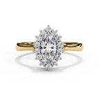 Elegant Central Stone Diamond Ring with Radiant Side Accents
