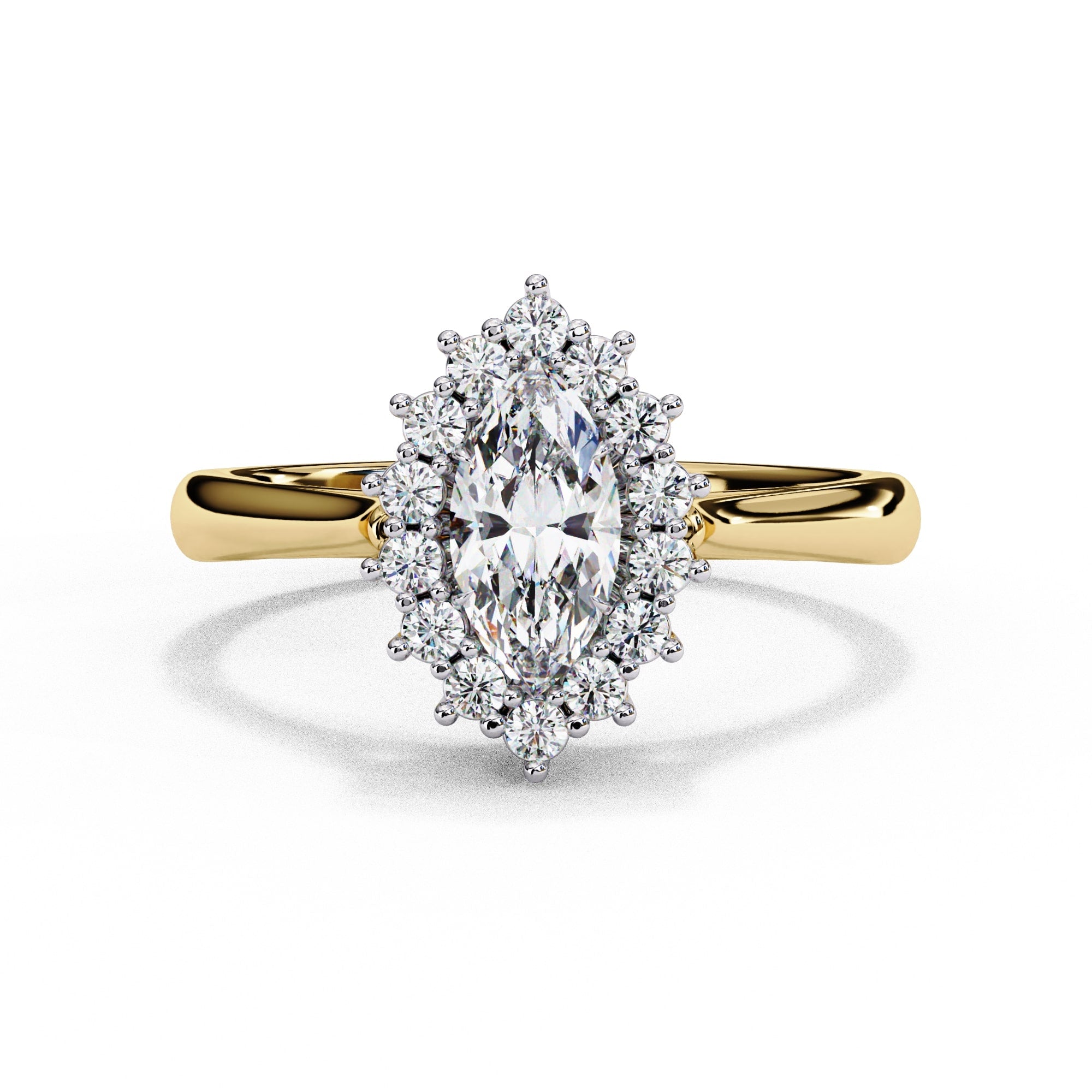 Elegant Central Stone Diamond Ring with Radiant Side Accents