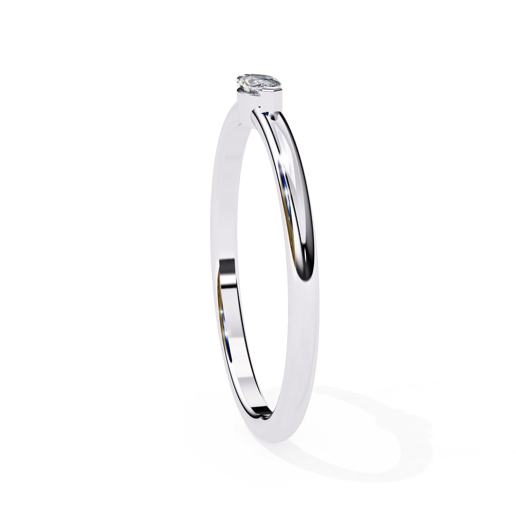 Radiant Solitaire Central Stone Ring