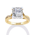 Radiant VVS Emerald Cut Central Brilliance Ring
