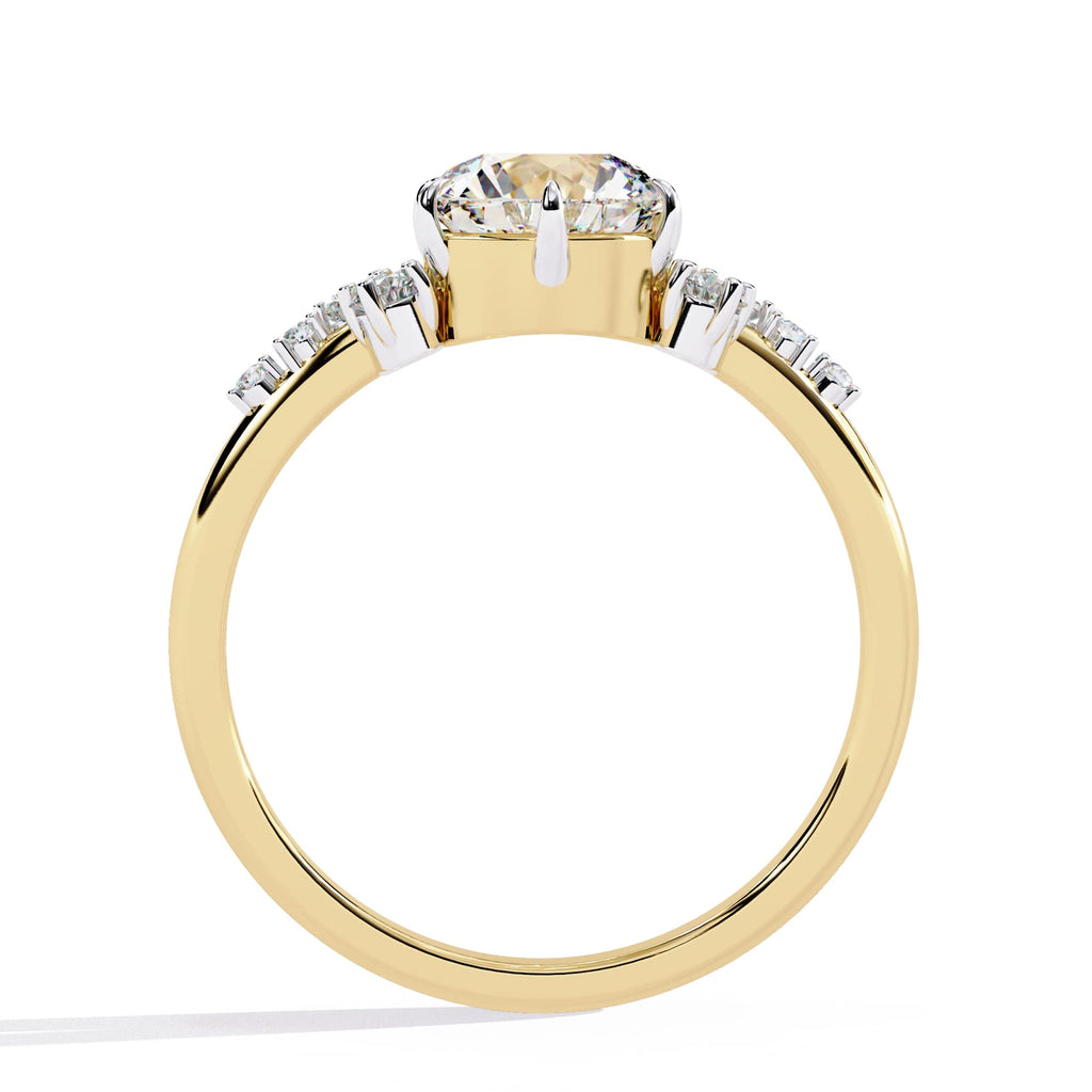 Elegant Central Stone Brilliance Ring with Side Accents