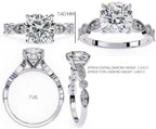 Elegant Diamond Central Stone Ring with Brilliant Side Accents