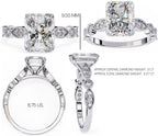 Elegant Side Stone Diamond Central Ring