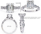 Elegant Central Stone Diamond Ring with Side Accents