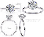 Elegant Central Stone Diamond Ring with Side Accents
