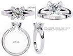 Elegant Diamond Central Stone Ring with Brilliant Side Accents