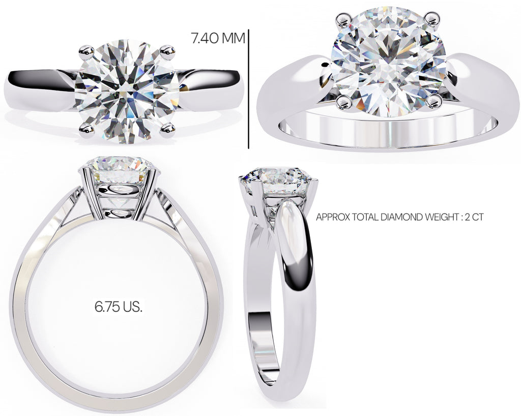 Elegant Solitaire Central Stone Diamond Ring