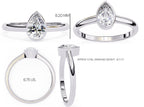 Radiant Solitaire Central Stone Ring