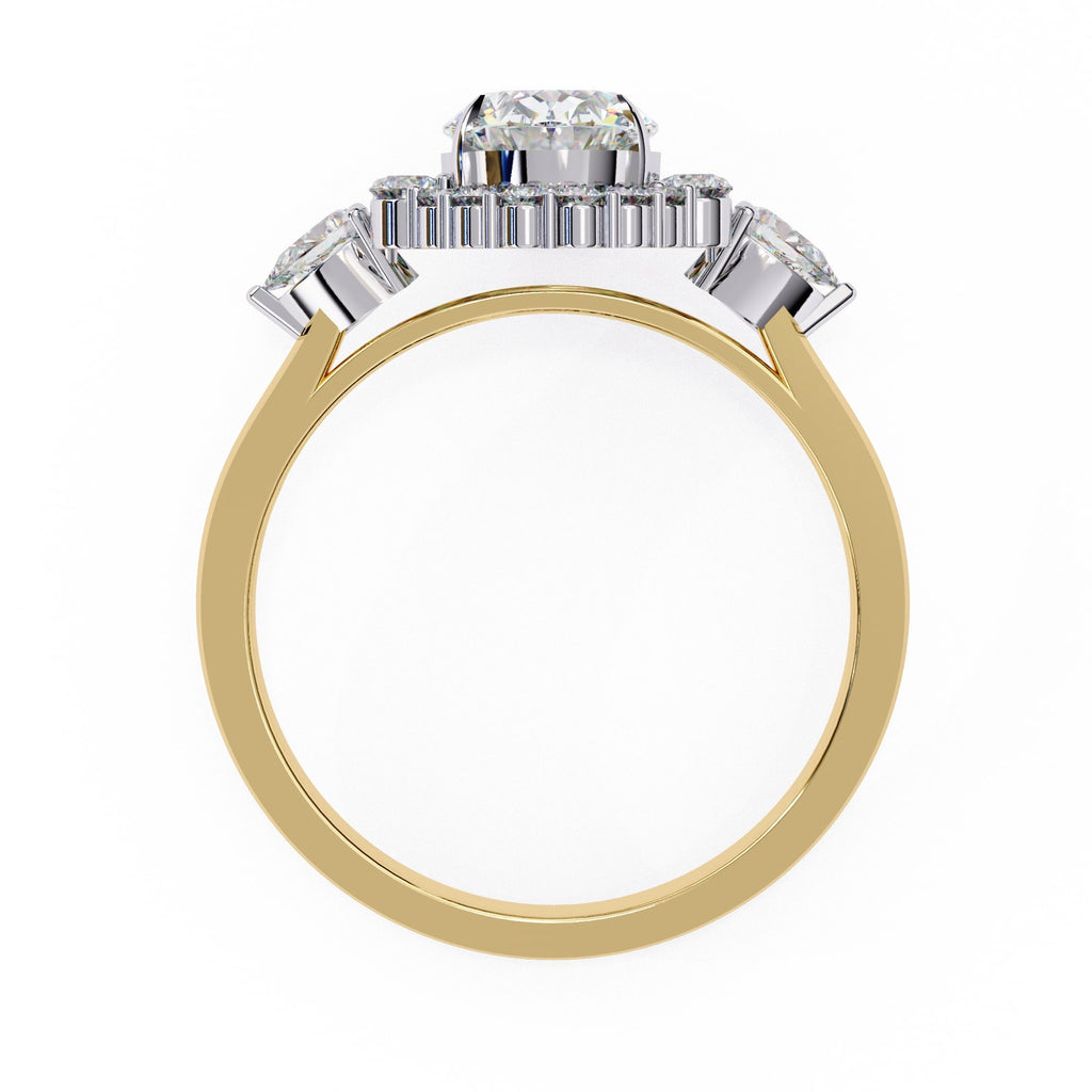 Elegant Diamond Side Stone Brilliance Ring