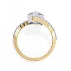 Radiant Central Stone Diamond Ring with Side Accents