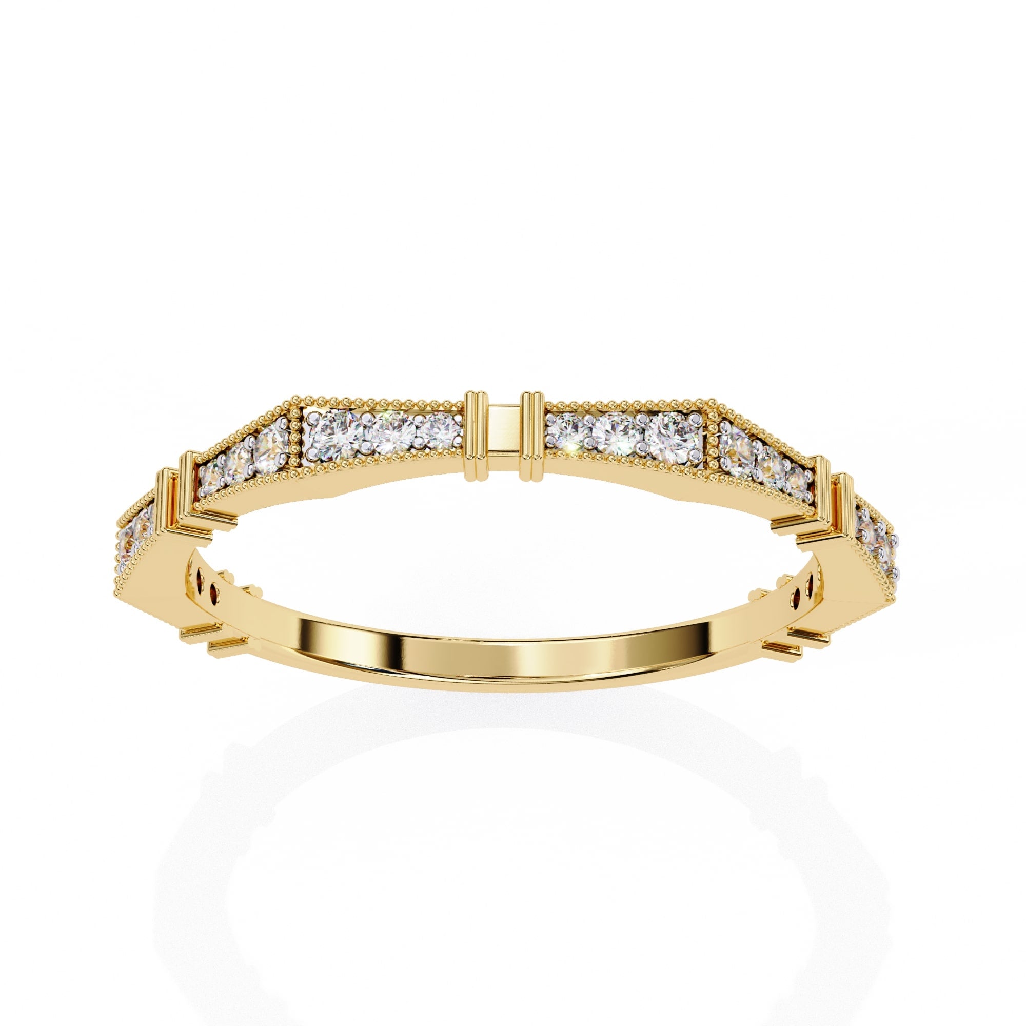 Elegant Diamond Side Stone Brilliance Ring