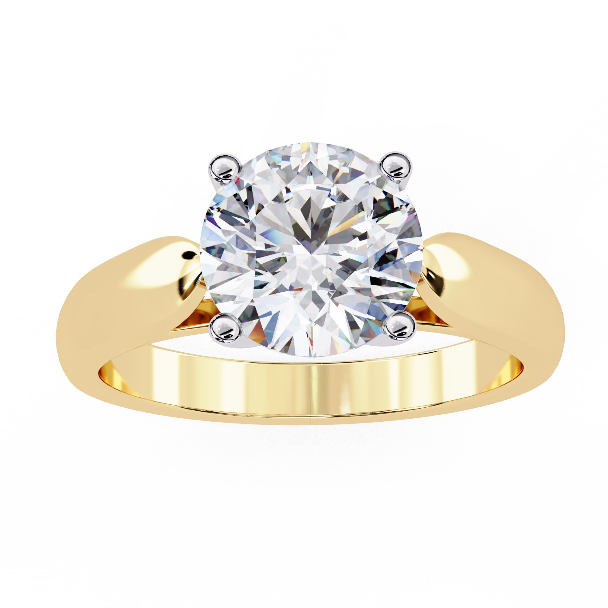 Elegant Solitaire Central Stone Diamond Ring