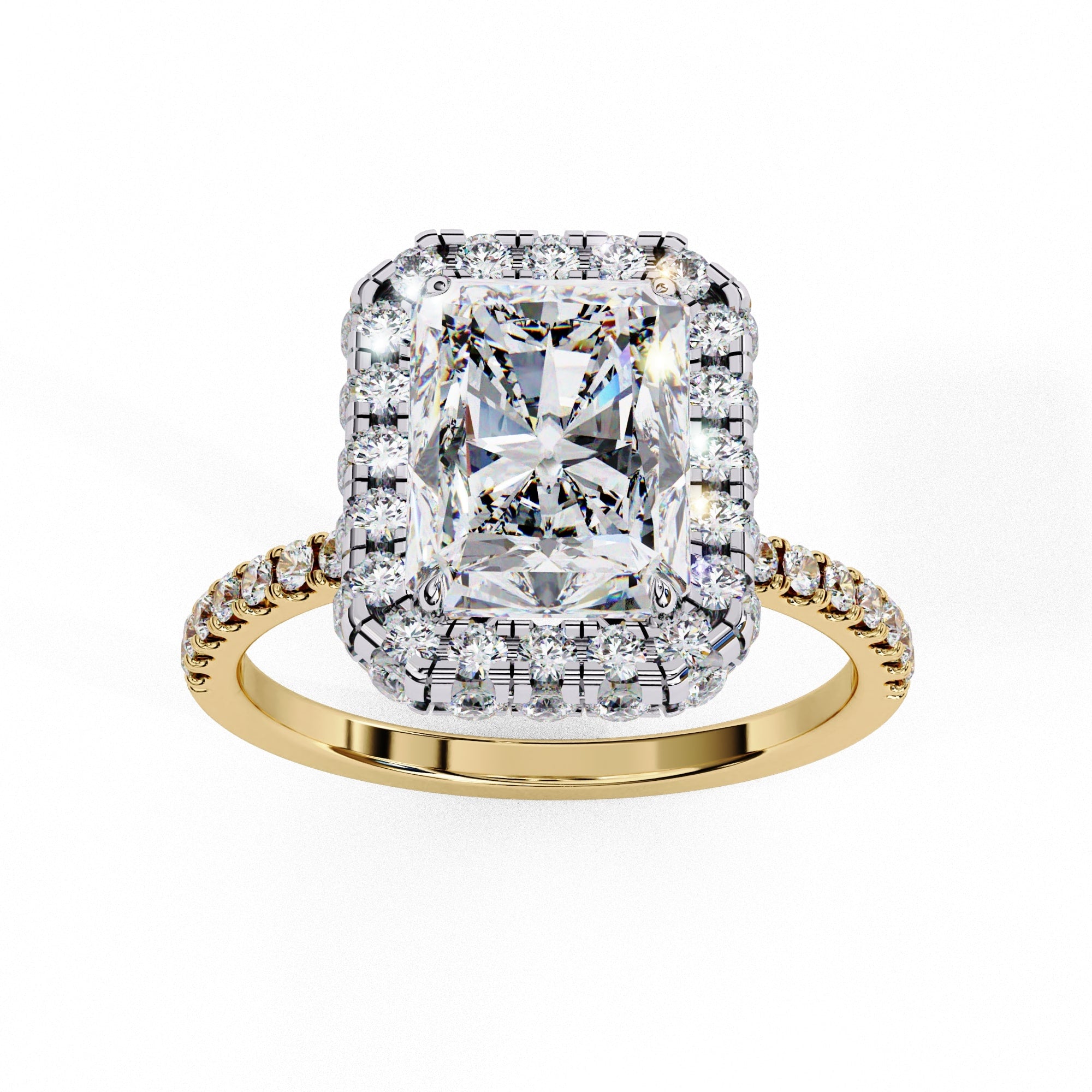 Elegant Diamond Side Stone Brilliance Ring
