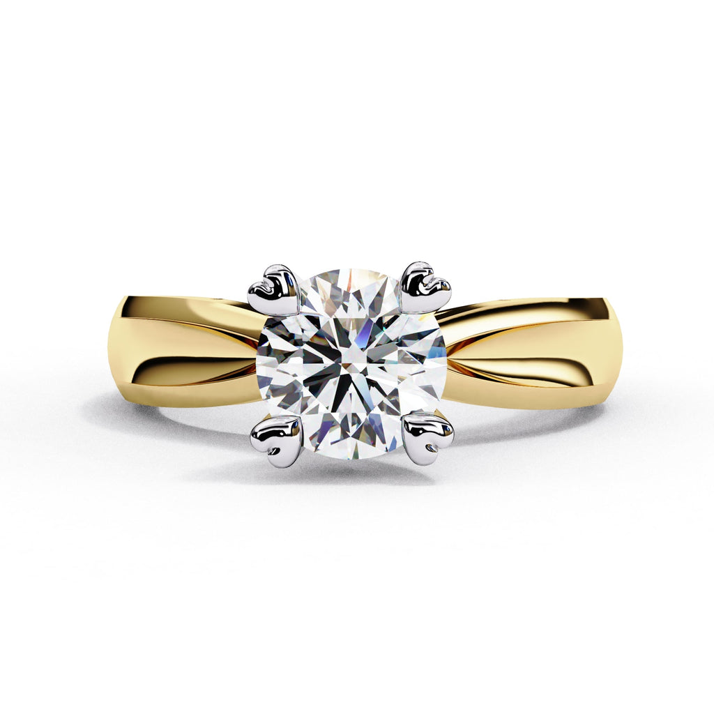 Elegant Solitaire Central Stone Ring