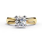 Elegant Solitaire Central Stone Ring