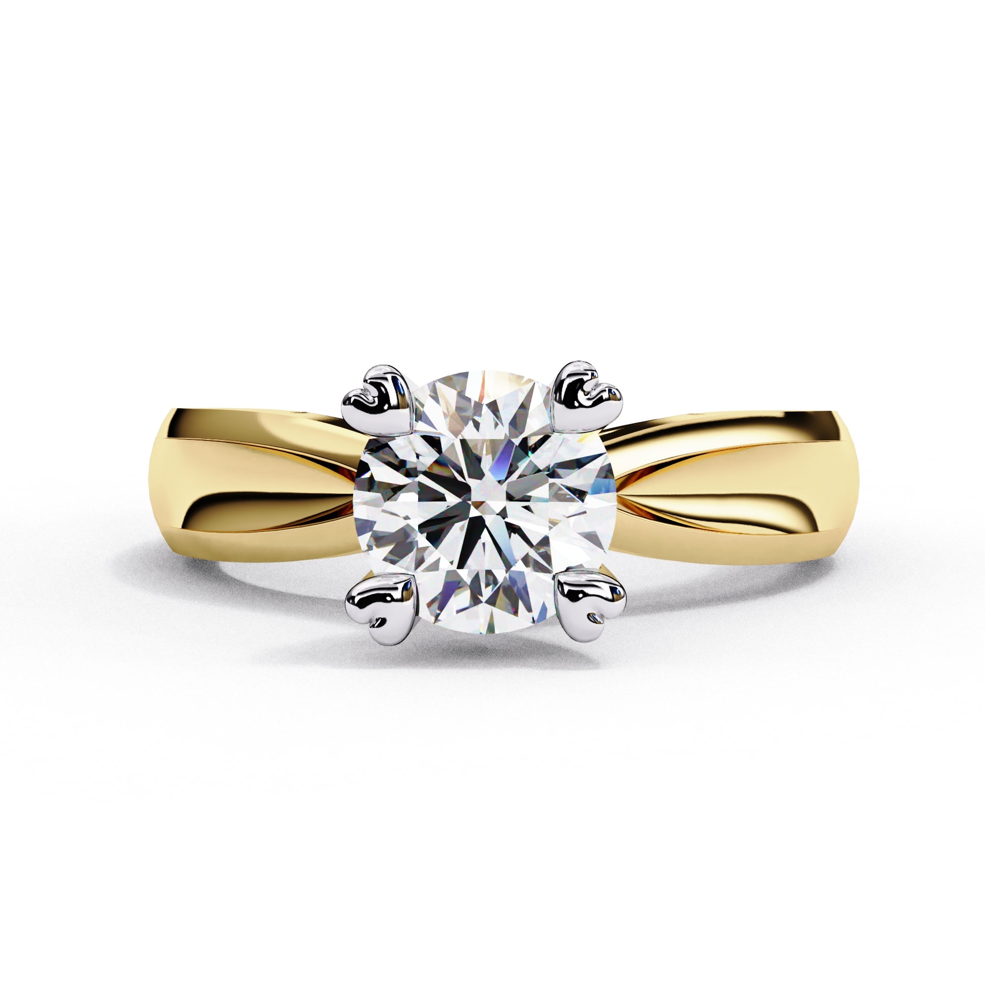 Elegant Solitaire Central Stone Ring